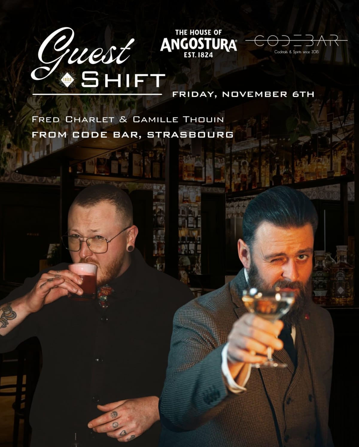 Le Code Bar (Strasbourg) investit le Bar 1802 le 6 novembre
